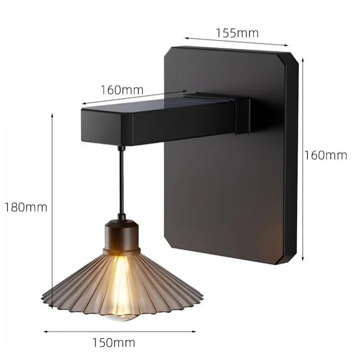 Outdoor Lighting Waterproof - Lampada da parete solare per esterni,