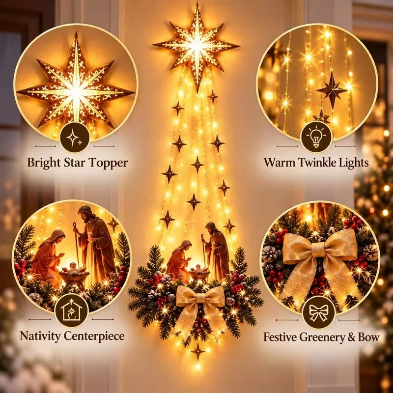 1-5PCS Decorazione Natalizia L - Outdoor Lighting Effects recensione e prezzo
